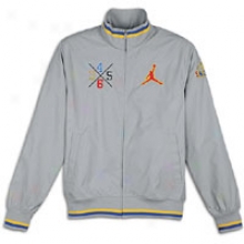 Jordan Spizike Track Jacket - Mens - Wolf Grey/varsity Maize