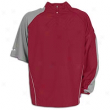 Majestic Coolbase Convertible Gamer Jacket - Mens - Cardinal/silver