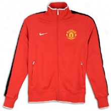 Manchester United Nike Soccer Club Authentic N98 Track Jacket - Mens - Diablo Red/black/white