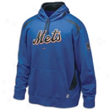 Mets Nike Performance Fleece Hoodie - Mens - Navy/orange