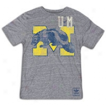 Michigan Adidas College Vintage Years T-shirt - Mens - Grey