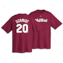 Mike Schmidt Majestic Cooperstown Player Name & # T-shirt - Mens - Maroon