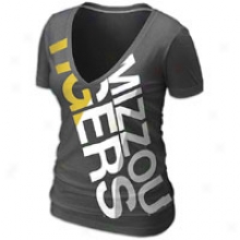 Missouri Nike College Deep V Blended T-shirt - Womens - Negro