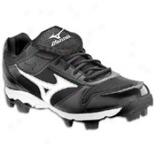 Mizuno 9-s0ike Franchise 6 Low - Little Kids - Black/white