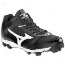 Mizuno 9-spike Franchise 6 Mid - Mens - Black/white