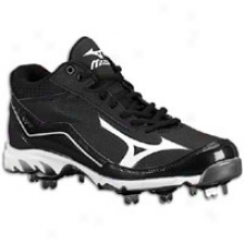 Mizuno 9-spike Swagger Mid - Mens - Black/white