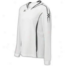 Mziuno National V Long Sleeve Jersey - Womens - White/white