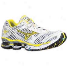 Mizuno Wave Creation 13 - Womens - White/cyber Yellow/aquarius