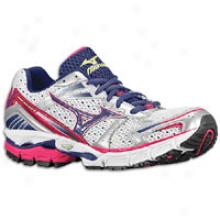 Mizuno Wave Inapite 8 - Womens - White/blue Depths/sangria