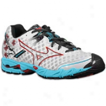 Mizuno Wave Precision 12 - Womens - White/chinese Red/river Blue