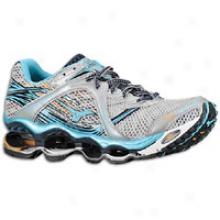 Mizuno Wave Prophecy - Womens - Silver/aquaius/sun Orange