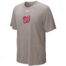 Nationals Nike Dri-fit Logo Legend T-shirt - Mens - Slate Heather