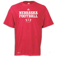 Nebraska Adidas College Climalite Practice T-shirt - Mens - University Red