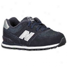 New Balance 574 Suede - Big Kids - Navy/silver