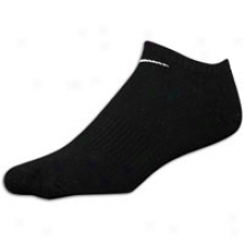 Nike 3 Pack Moisture Management No Show Sock - Blacck/white