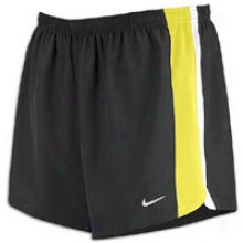 Nike 4" Racing Short - Mens - Black/sonic Yellow/white/refflective Silver