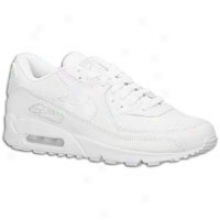 Nike Air Max 90 - Big Kids - White/white