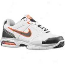 Nike Air Max Global Court - Mens - White/total Orange/metallic Silver/anthraxite