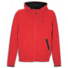 Nike Aw77 Hybrid Fleece Full-zip Hoodie - Msns - Sport Red