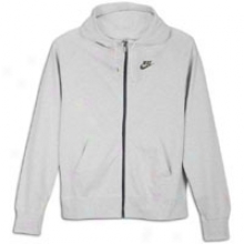 Nike Aw77 Pre-game Full Zip Hoodie - Mens - Birch Heather/spark