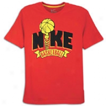 Nike Basketball T-shirt - Mebs - Sport Red/speed Yellow