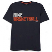 Nike Bball Maze T-shirt - Mens - Dark Obsidian/team Orange/team Orange