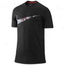 Nike Bball Swoosh T-shirt - Mens - Black/varsity Red