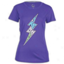 Nike Challenger Lightning Bolt T-shirt - Womens - Pure Purple/reflective Silvery