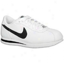 Nike Cortez Basic Leather 06 - Mens - White/black/metallic Silver