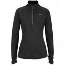 Nike Element Extended 1/2 Zip - Womens - Black/reflective Silver