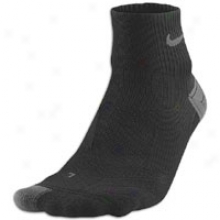 Nike Elite Running Cushion Qtr - Black/nano Grey