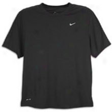 Nike Foundtaon S/s Running T-shirt - Mens - Black/reflective Silver