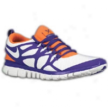 Nike Free 3.0 V3 - Mens - White/varsity Purple/total Orange