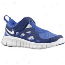 Nike Free Run 2.0 - Little Kids - Bright Blue/loyal Blue/metallic Silver