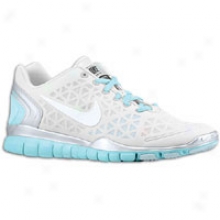 Nike Free Tr Fit 2 - Womens - Pure Platinum/metallic Silver/tide Pool Blue/white