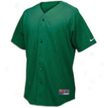 Nike Full Button Mesh Jersey - Mens - Dark Green/white