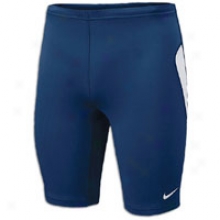 Nike Fundamental 10.25" Tight Short - Mens - Navy/white/white