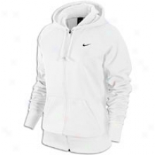 Nike F/z Poly Fleece Hoodie - Womens - White/black