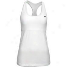 Nike Indy Racerback Long Bra - Womens - White/black