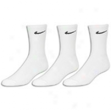 Nike Latge 3 Pack Crew Sock - Full Kids - White/black