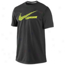 Nike Lax Checker T-shirt - Mens - Dark Gre6 Heathr/volt