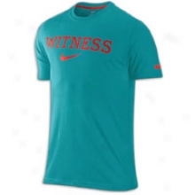 Nike Lebron Dri-fit Cotton Witness T-shirt - Mens - Green Abyss/challenge Red