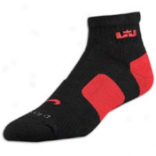 Nike Lebron Elite Hi-qtr Sock 2 Pack - Mens - Black/sport Red