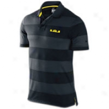 Nike Lebron Striped Grand Slam Polo - Mens - Black/tour Yellow