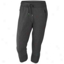 Nike Lightweight Fleece Capri - Womens - Black Heather