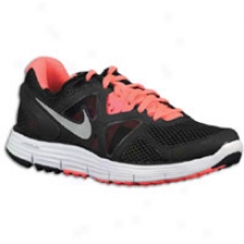 Nike Lunarglide + 3 Breathe - Womens - Black/white/hot Punch//metallic Silver