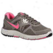 Nike Lunarglide + 3 - Womens - Smoke/birch/volt/pink Flash