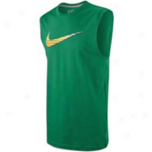 Nike Miami Swoosh Sleeveless Shirt - Mens - Pine Green