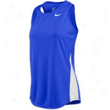 Nike Miler Running Singlet - Womens - Royal/white/white