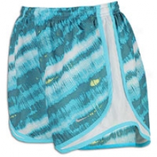 Nike Print Tempo Short - Womens - Turquoise Blue/white/tidr Pool Blue/matte Silver